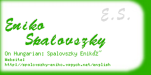 eniko spalovszky business card